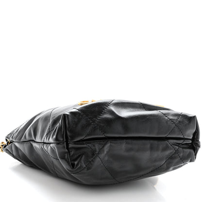 Chanel Shiny Calfskin Quilted Mini Chanel 22 Black 4 of 10