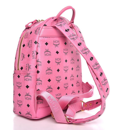 MCM Visetos Small Sprinkle Stud Stark Backpack Pink 3 of 8