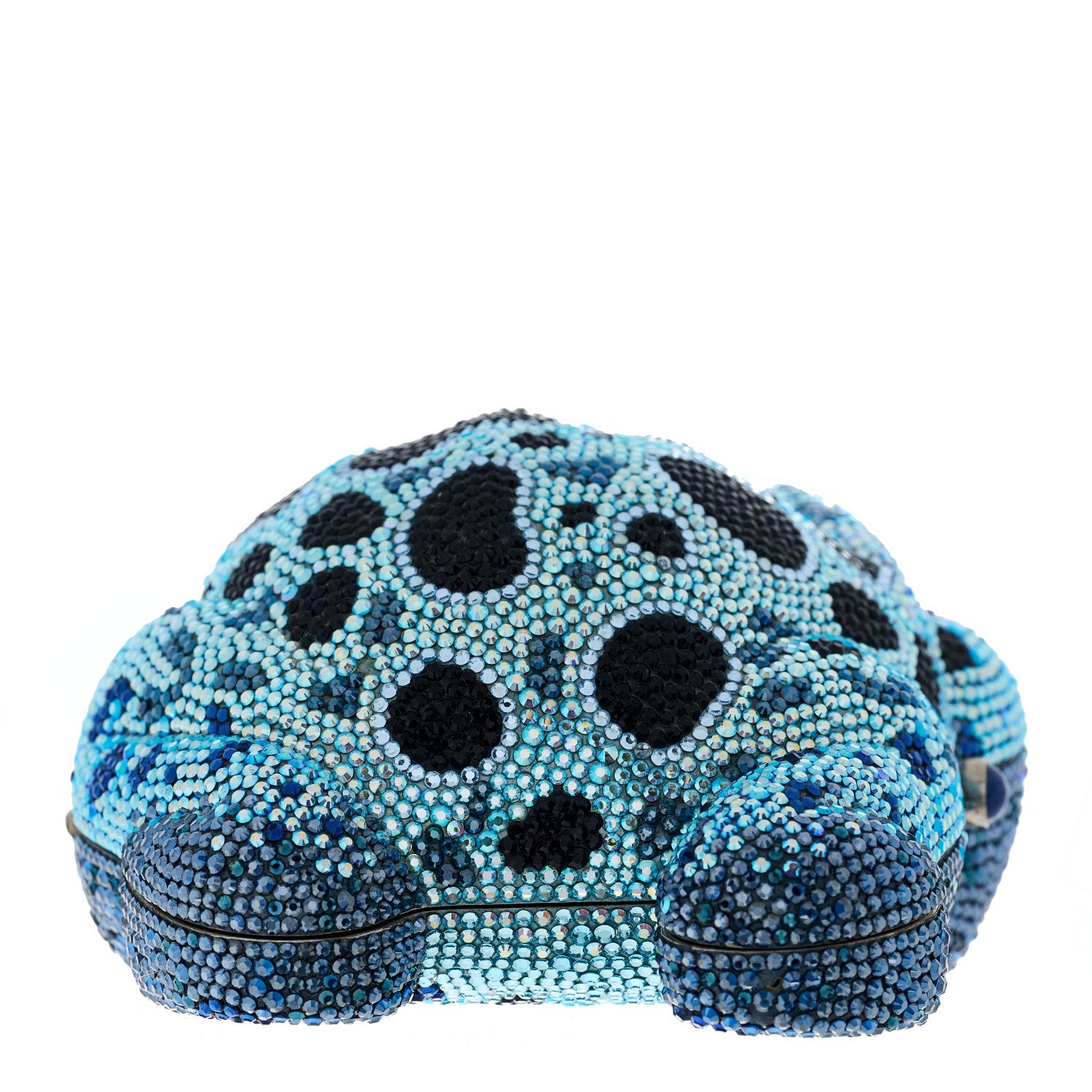Judith Leiber Crystal Frog Minaudiere Chain Clutch Blue 5 of 12