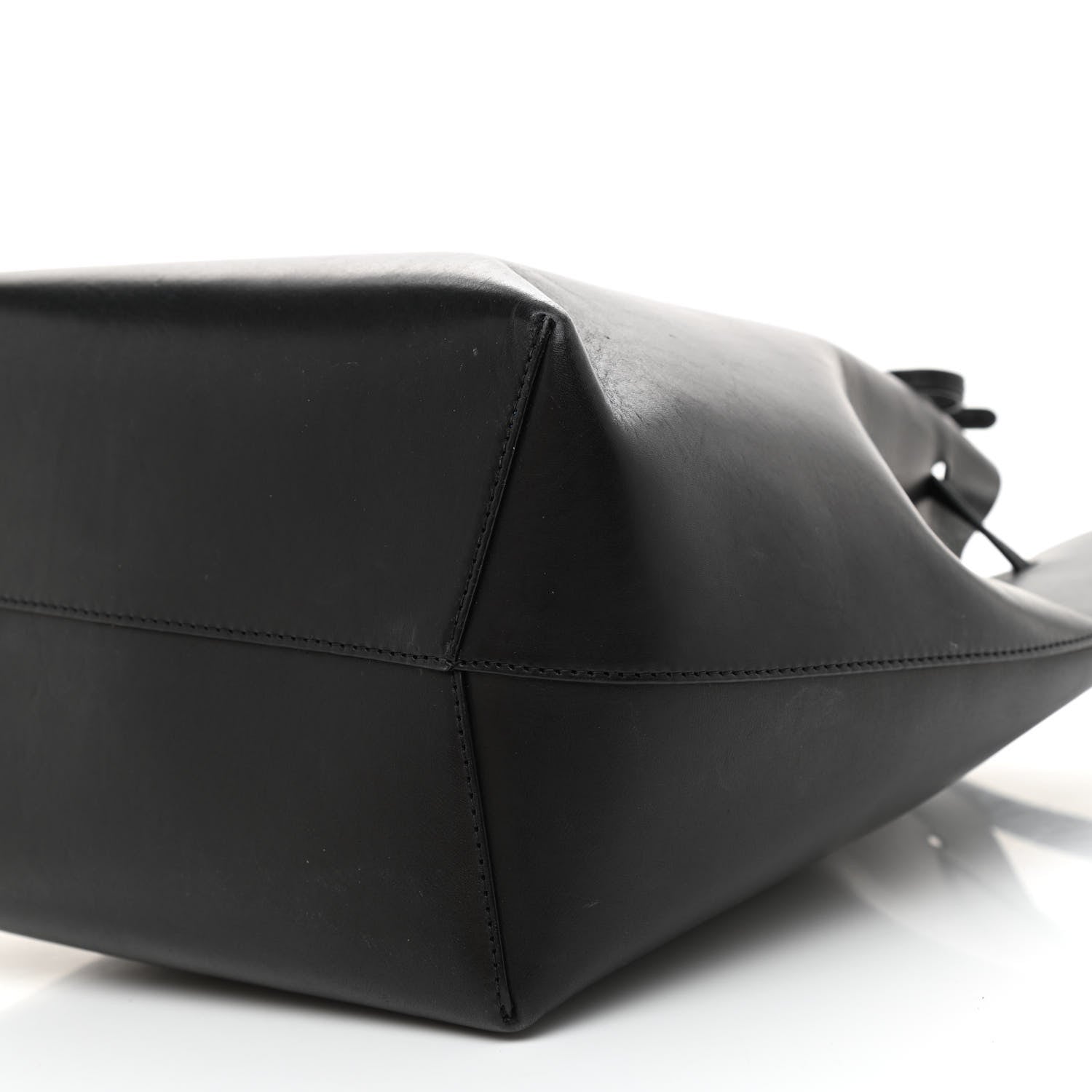 Mansur Gavriel Vegetable Tanned Calfskin Bucket Bag Black Royal 9 of 12