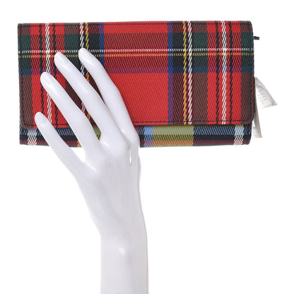 Burberry Canvas Tartan Mix Henley Wallet Red Multicolor 2 of 6
