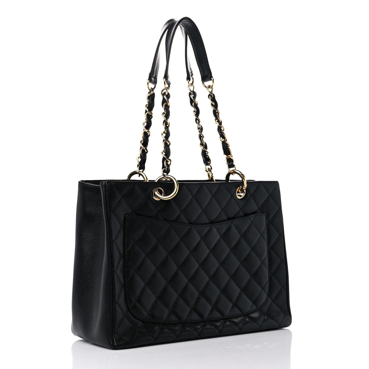 Chanel Caviar Quilted Grand Shopping Tote GST Black 3 of 14