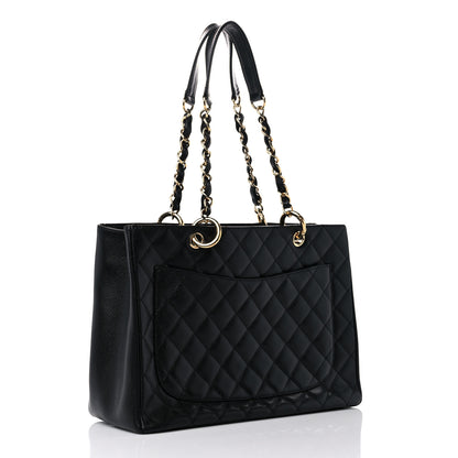 Chanel Caviar Quilted Grand Shopping Tote GST Black 3 of 14