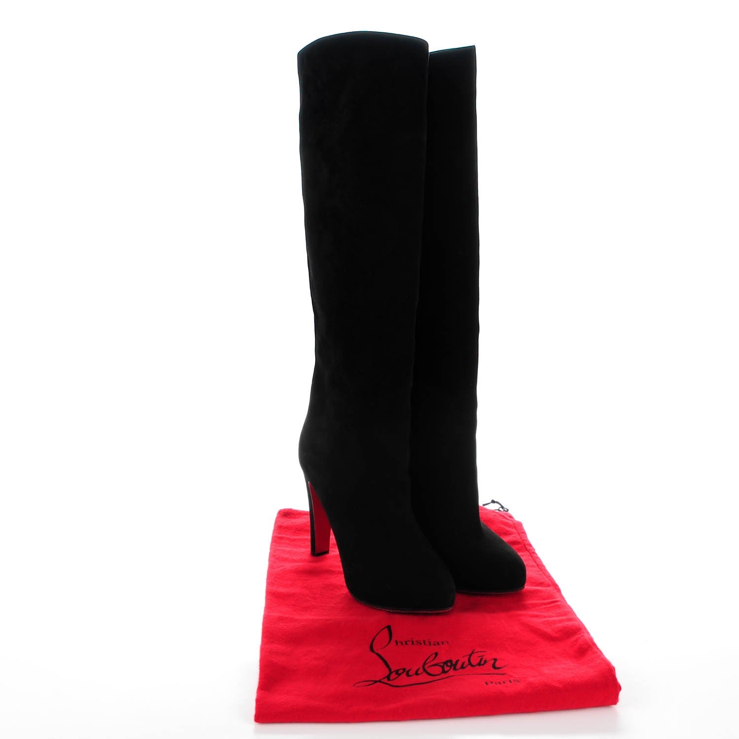 Christian Louboutin Suede Royal Vicky 120 Boots 40 Black 9 of 9