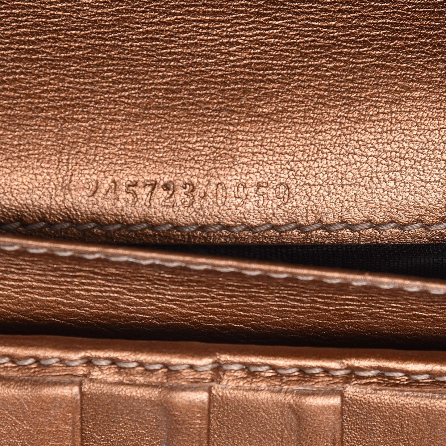 Guccissima Continental Heart Wallet Bronze
