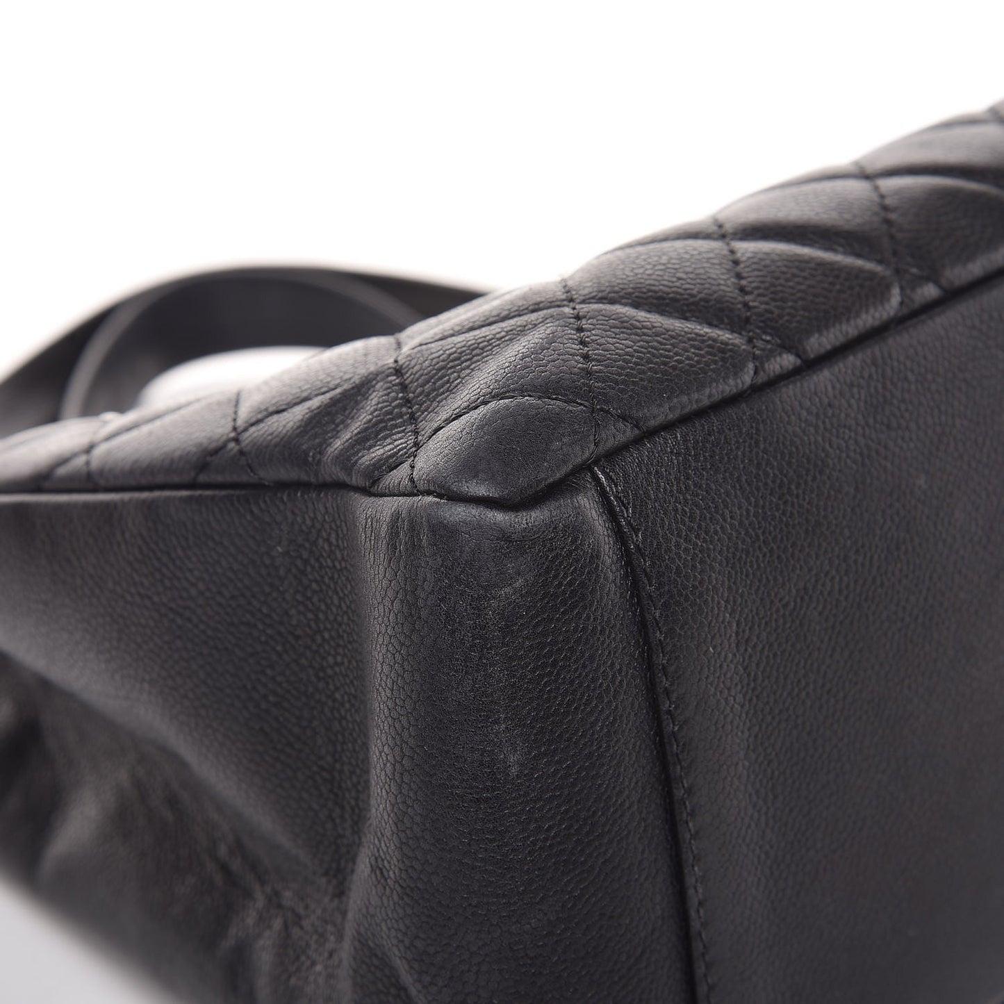 Caviar Quilted Grand Shopping Tote GST Black