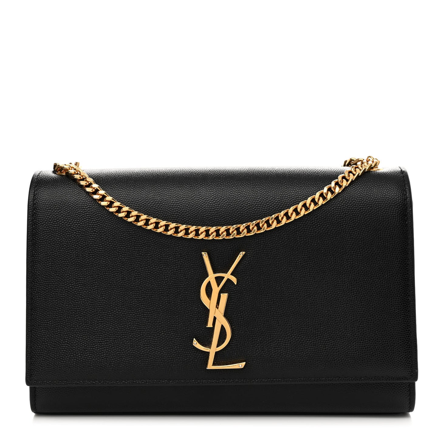 Grain De Poudre Medium Classic Monogram Kate Satchel Black