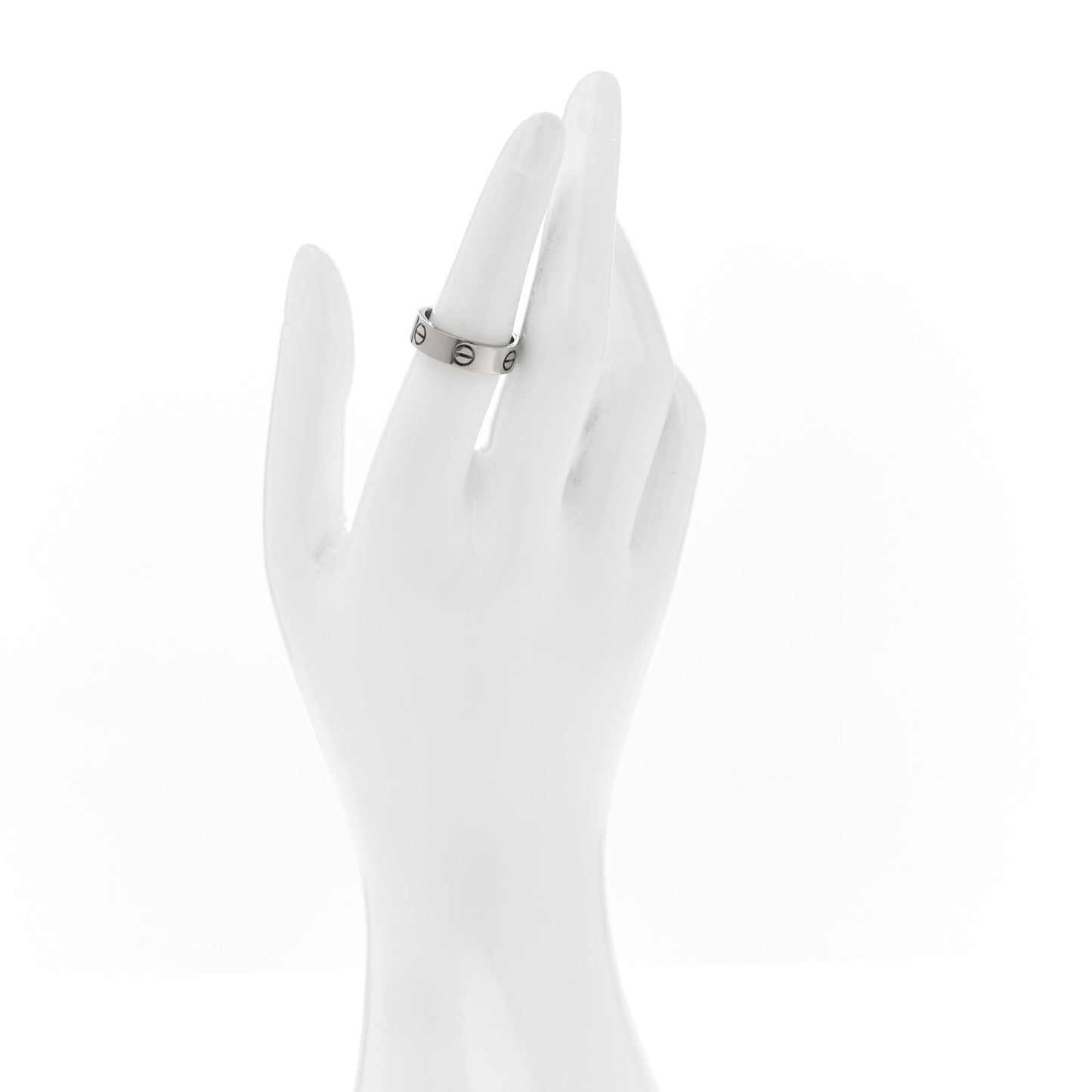 18K White Gold 5.5mm LOVE Ring 54 6.75