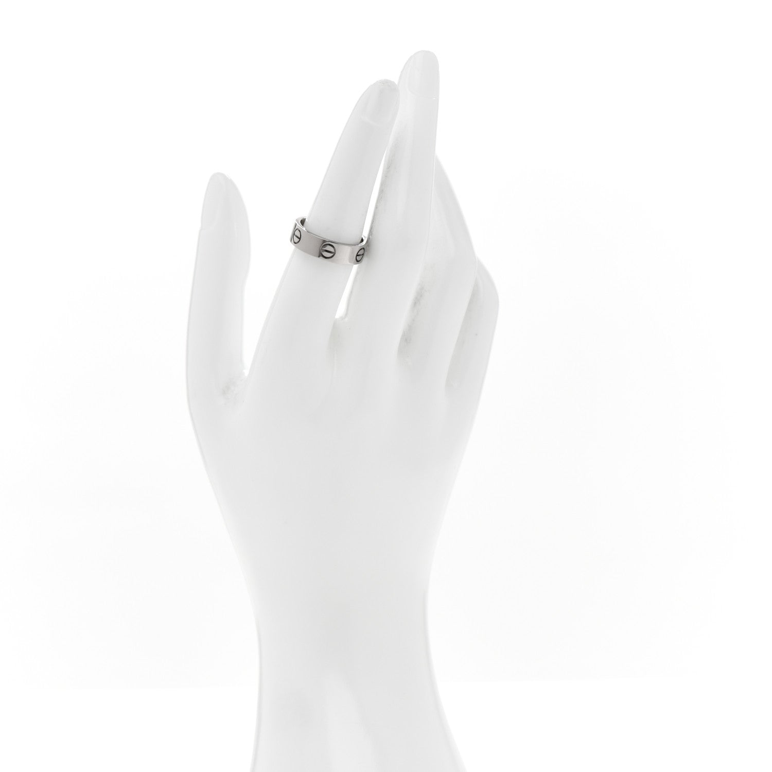 Cartier 18K White Gold 5.5mm LOVE Ring 54 6.75 2 of 4