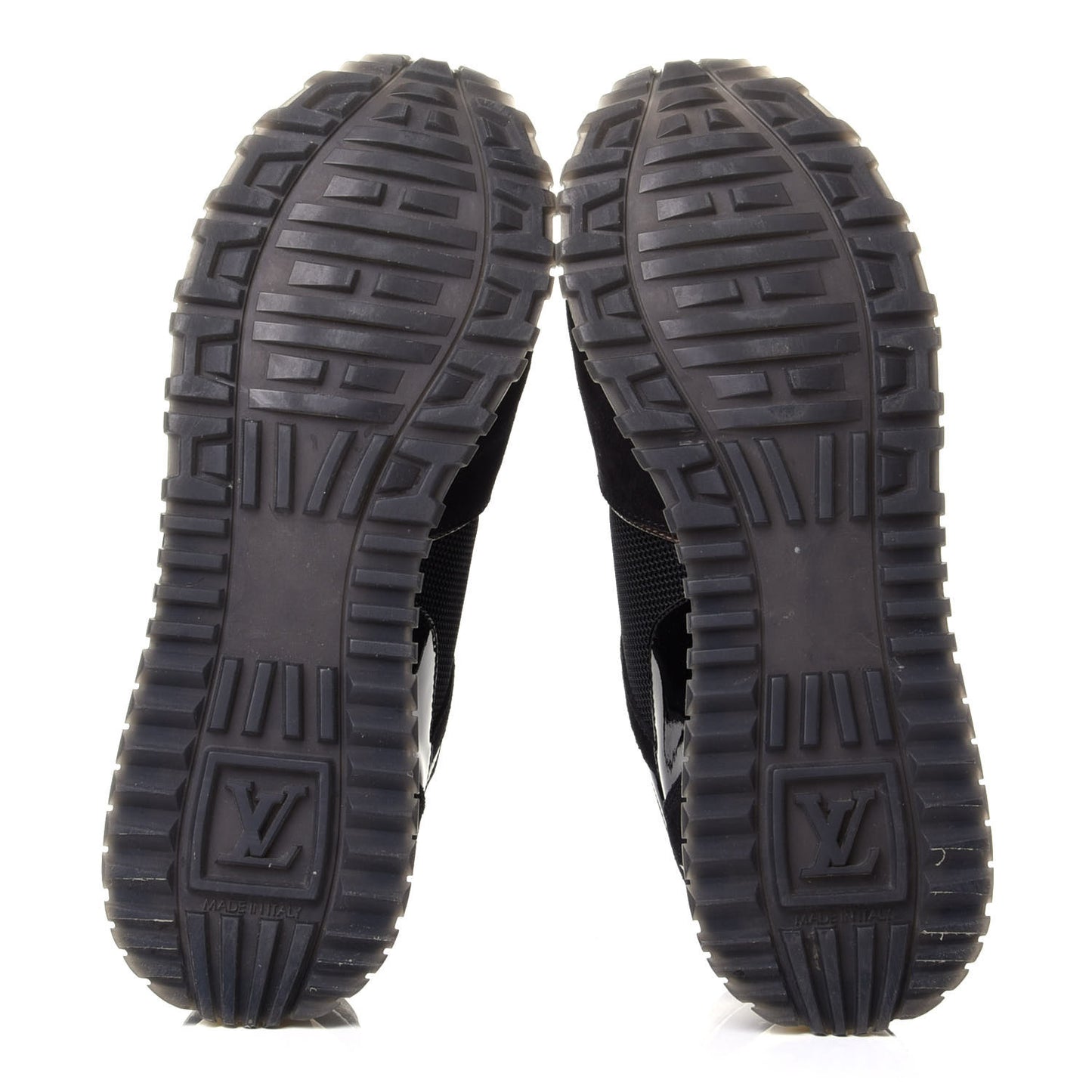 Suede Monogram Run Away Sneakers 37 Black