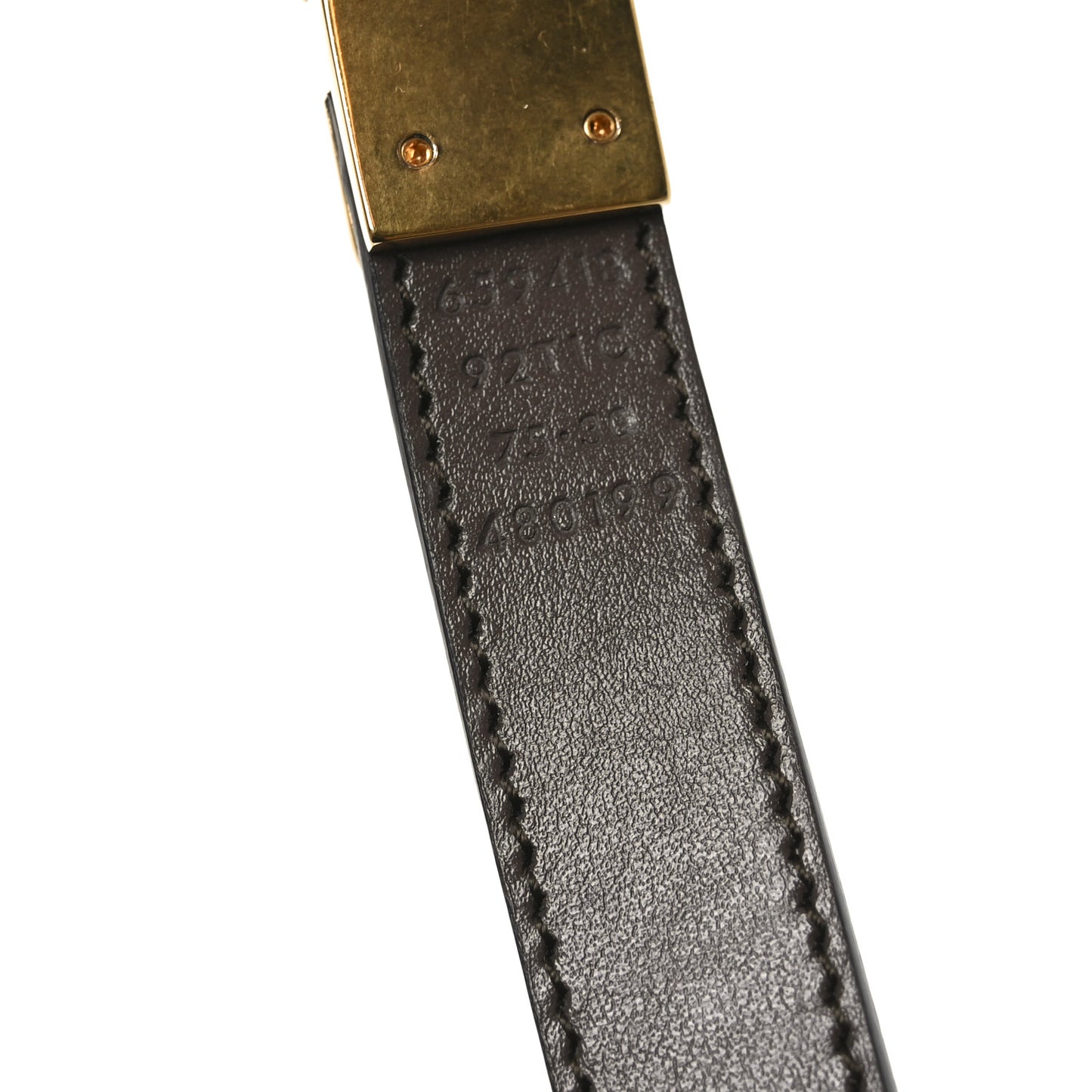 Calfskin GG Supreme Monogram Double G Reversible 20mm Belt 75 30 Beige New Acero
