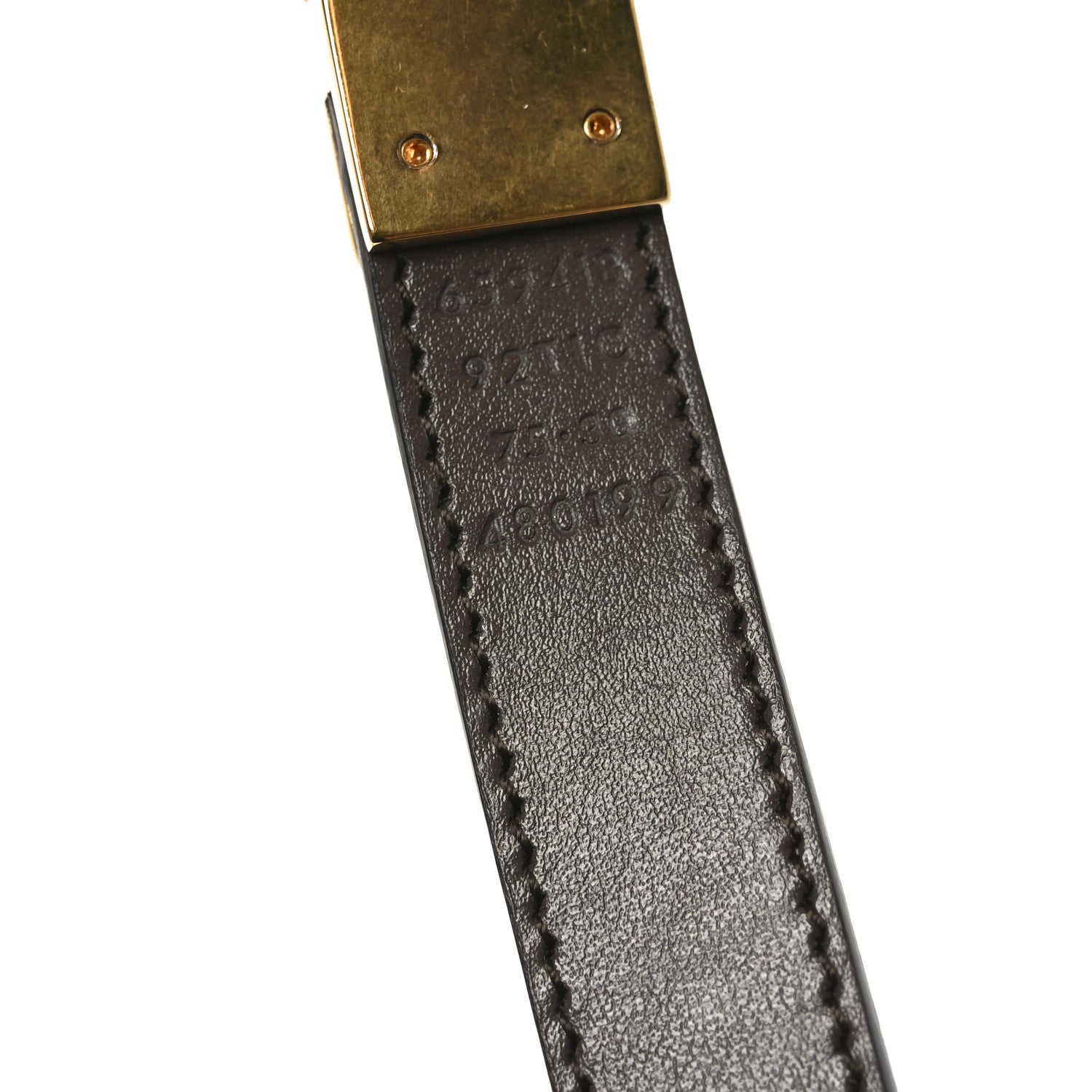Gucci Calfskin GG Supreme Monogram Double G Reversible 20mm Belt 75 30 Beige New Acero 6 of 6