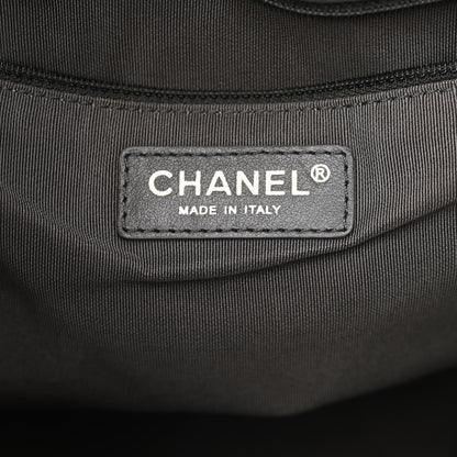 Chanel Lambskin Quilted CC Dweller Drawstring Tote Grey 6 of 10