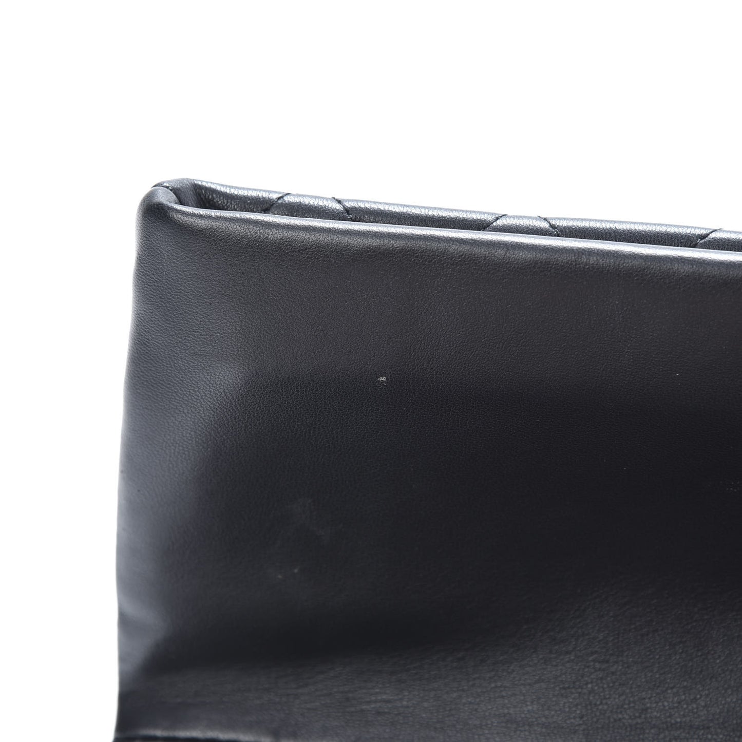 Lambskin Quilted CC Beauty Clutch Black