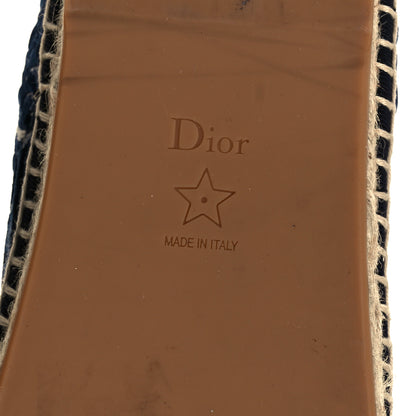 Christian Dior Velvet Oblique Granville Espadrille Boots 38 Deep Blue 18 of 21