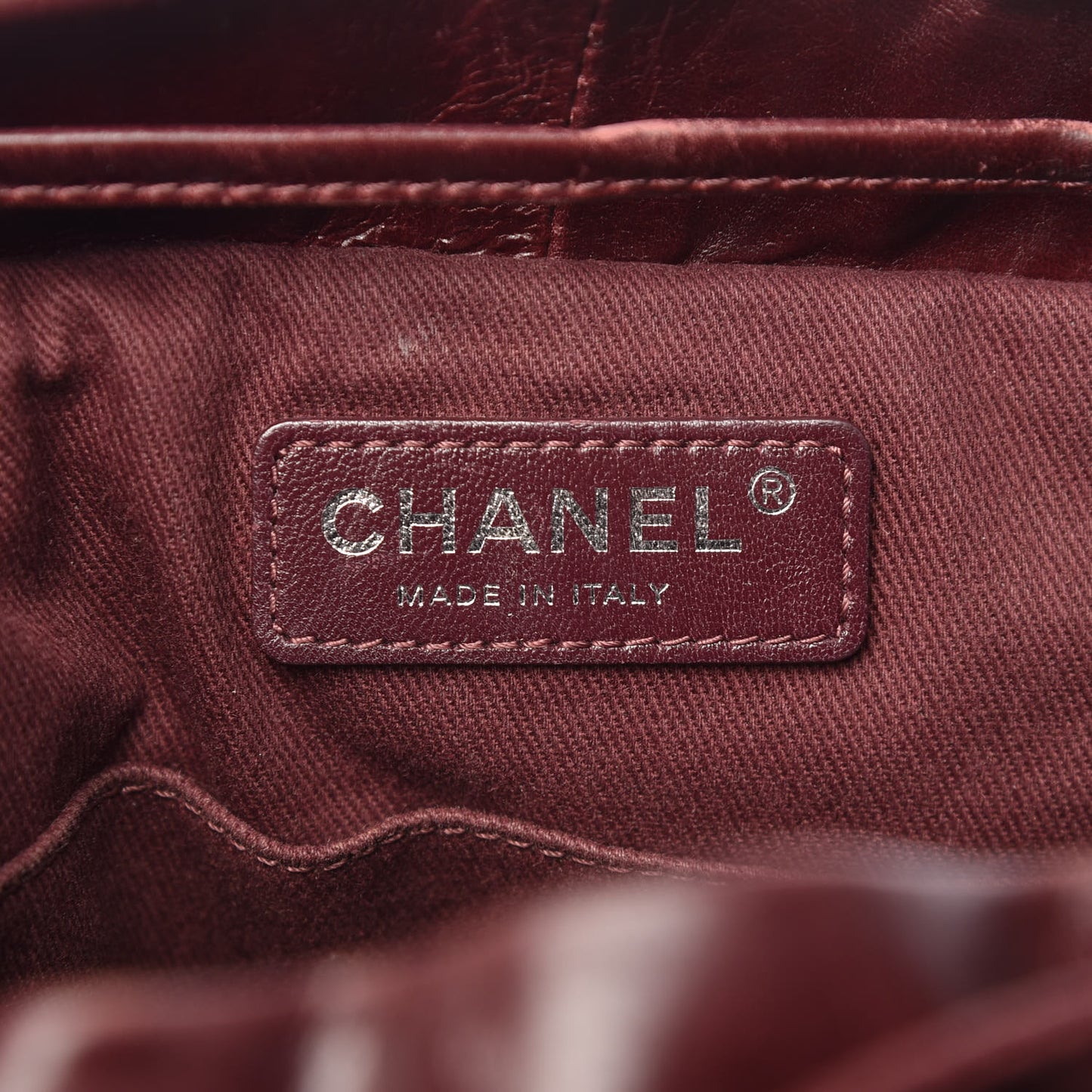 Glazed Calfskin Quilted Large Salzburg Backpack Burgundy