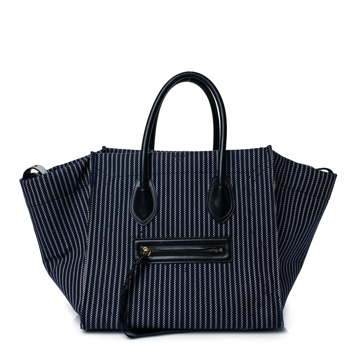 Cotton Canvas Striped Medium Phantom Luggage Navy White