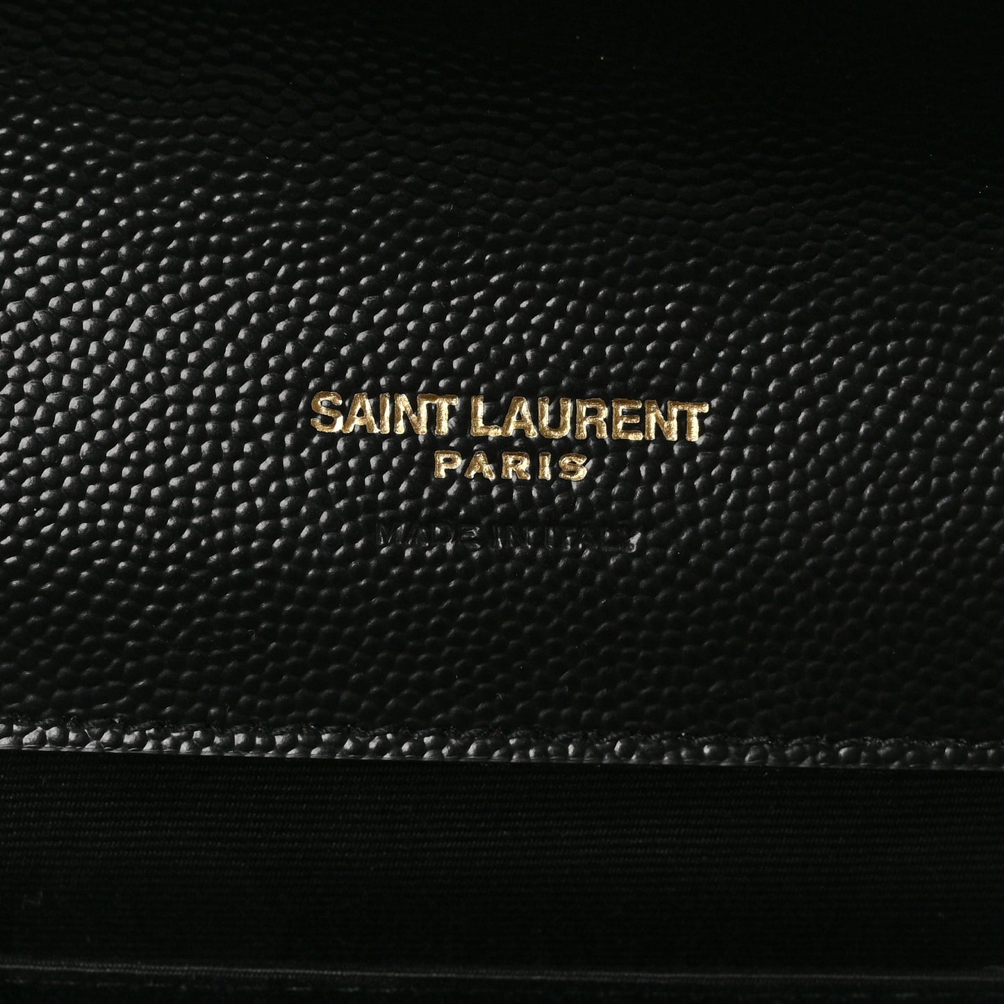 Grain De Poudre Matelasse Chevron Monogram Envelope Clutch Black