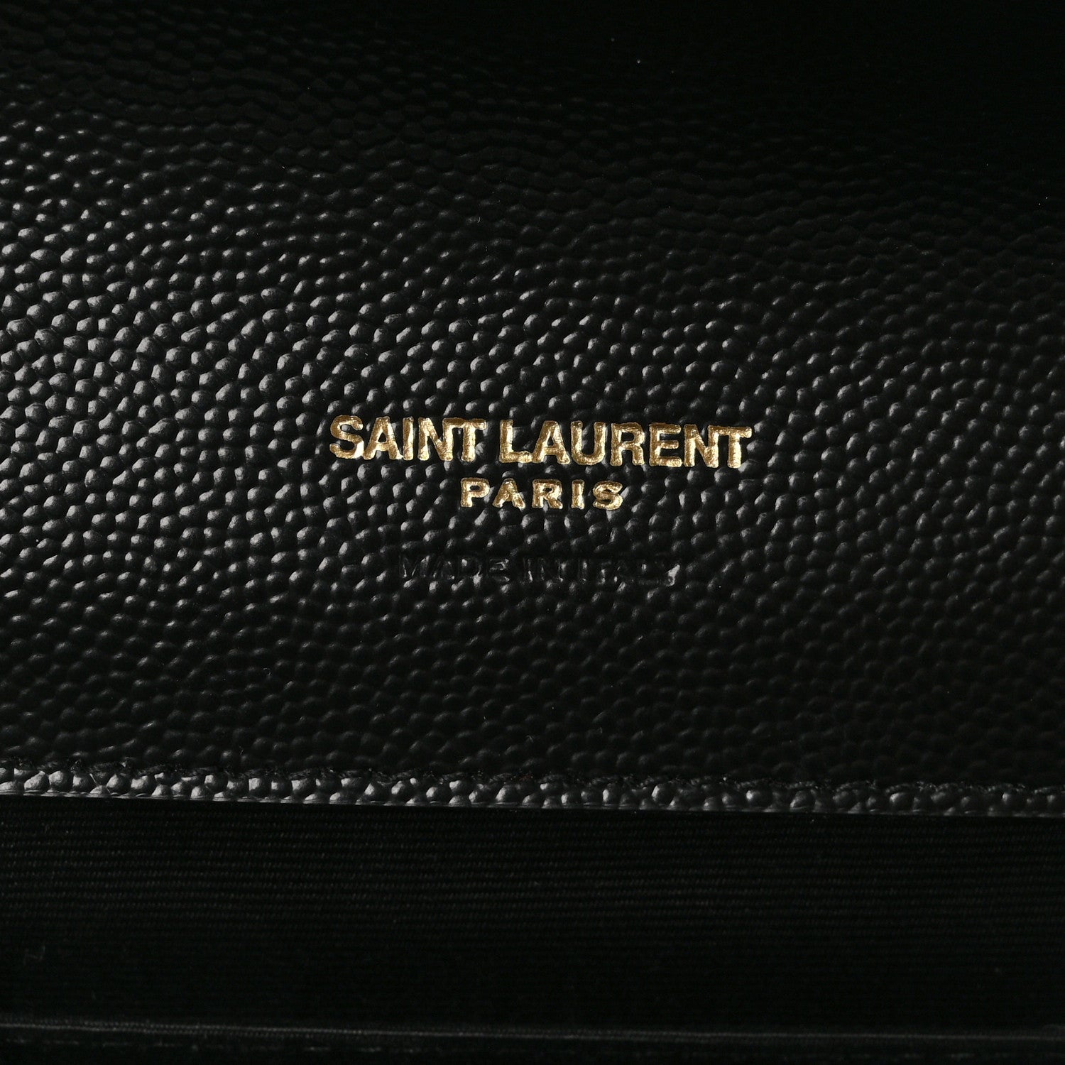 Saint Laurent Grain De Poudre Matelasse Chevron Monogram Envelope Clutch Black 5 of 10