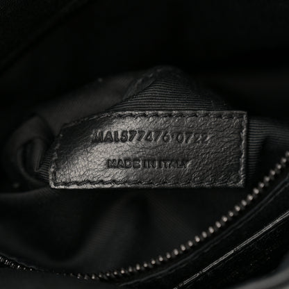 Saint Laurent Lambskin Quilted Monogram Monochrome Small Loulou Puffer Chain Satchel Black 7 of 11