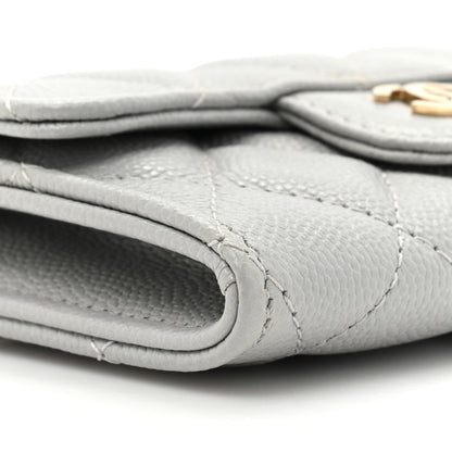 Chanel Caviar Quilted Flap Card Holder Wallet Grey 10 of 11