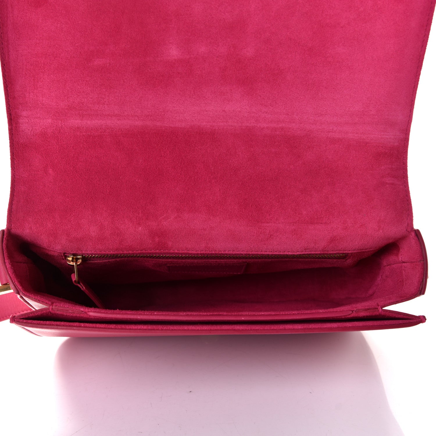 Saint Laurent Calfskin Classic Y Satchel Fuchsia 4 of 5