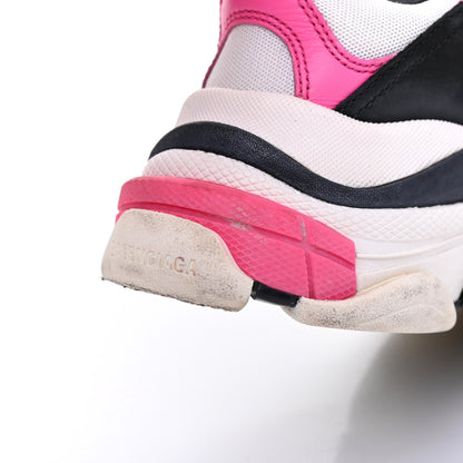 Balenciaga Fabric Mesh Womens Triple S Sneakers 36 Rose Fluo Black White 13 of 16
