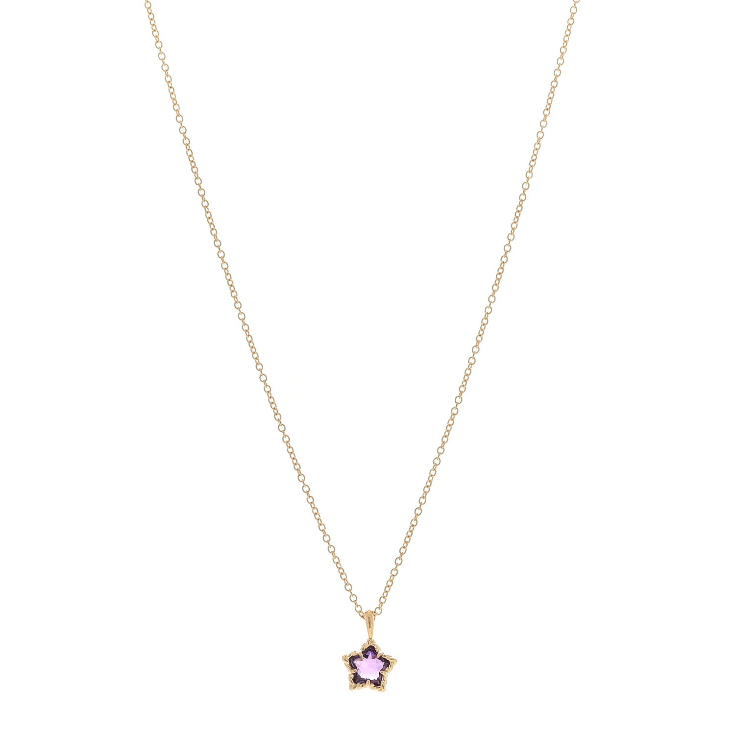 David Yurman 18K Yellow Gold Amethyst Cable Collectibles Kids Star Charm Pendant Necklace 1 of 3