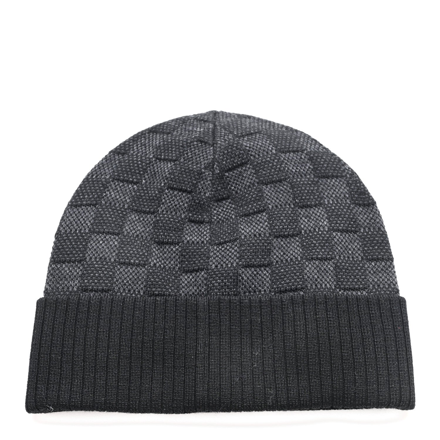 Louis Vuitton Wool Damier Neo Petit Beanie Hat S Anthracite