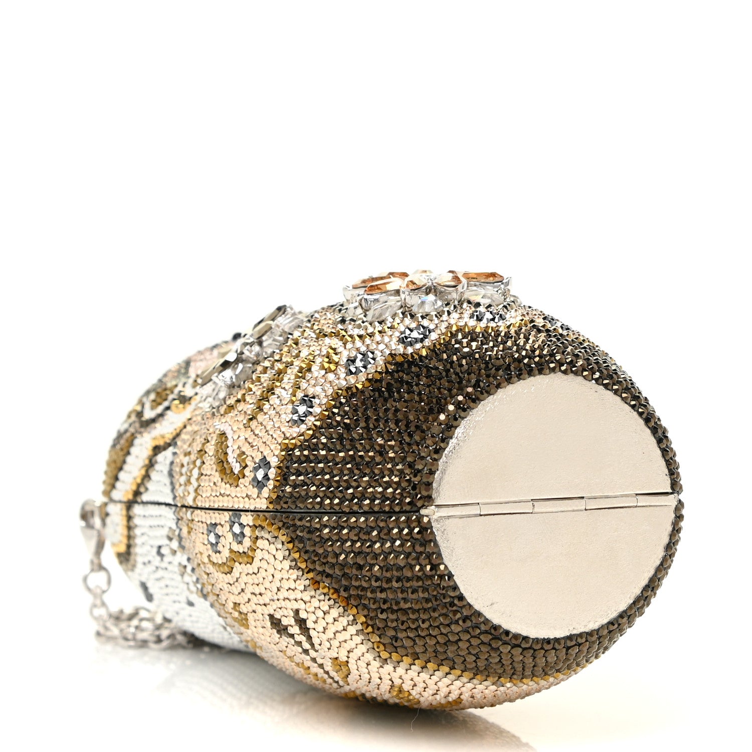 Judith Leiber Crystal Nesting Doll Minaudiere Clutch Silver Multicolor 4 of 14