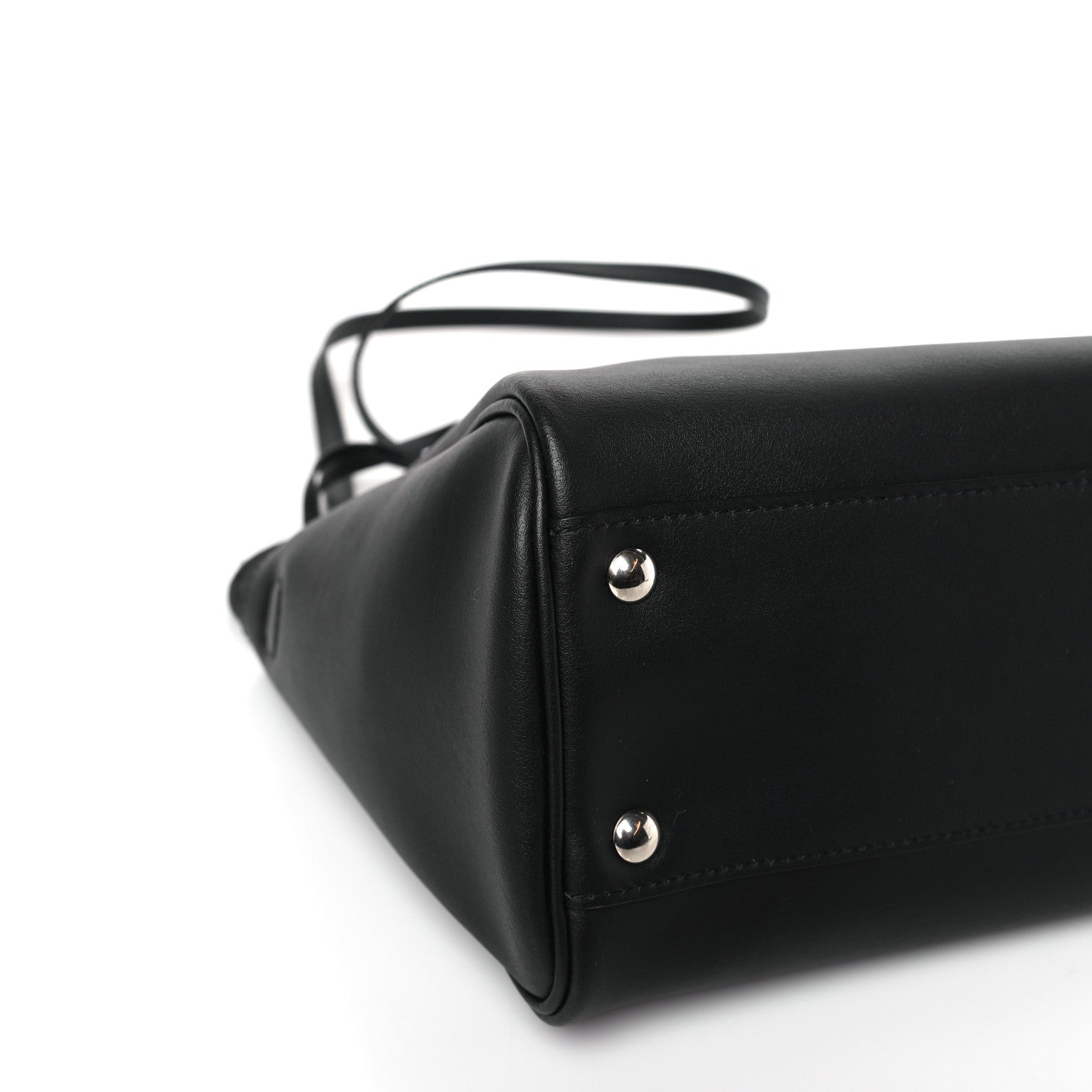 Salvatore Ferragamo Calfskin Double Handle Small Nolita Satchel Black 7 of 8