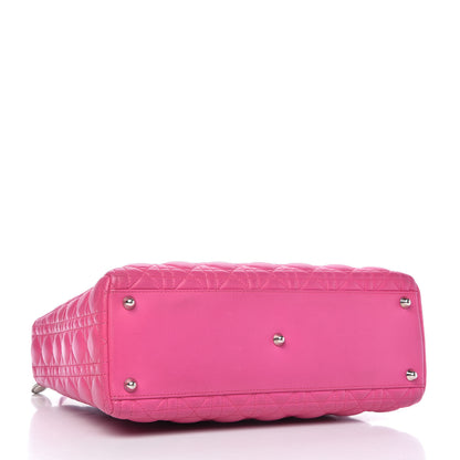 Christian Dior Lambskin Cannage Large Lady Dior Pink 4 of 10