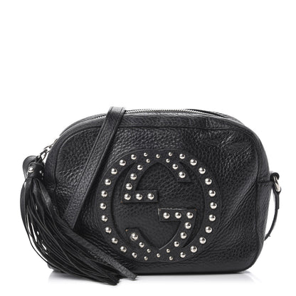 Gucci Pebbled Calfskin Studded Small Soho Disco Bag Black 1 of 13