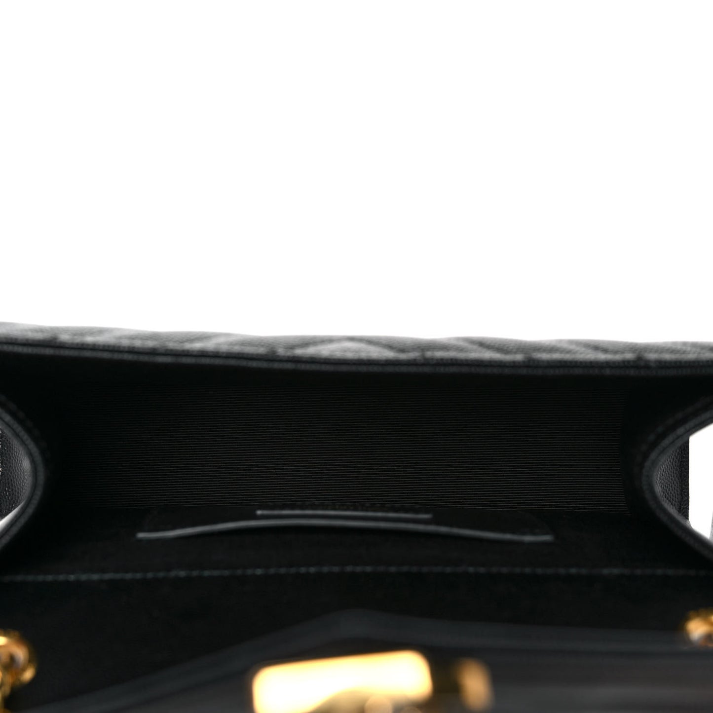 Grain De Poudre Matelasse Chevron Medium Monogram Satchel Black