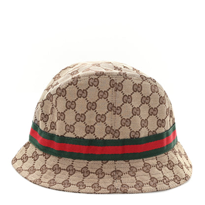 Gucci Monogram Web Bucket Hat M Brown 6 of 11