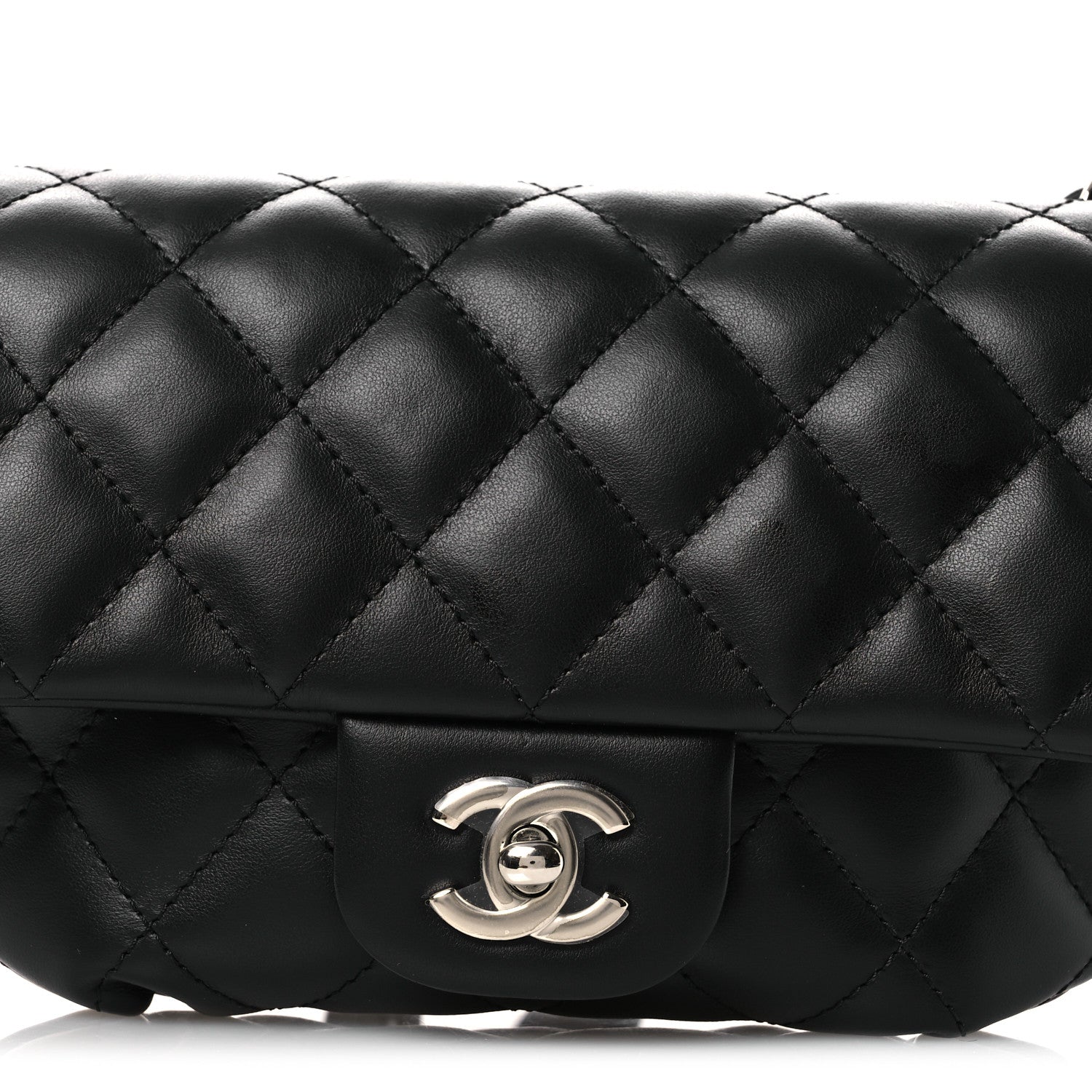 Chanel Calfskin Quilted CC Uniform Flap Belt Bag Black 9 of 13