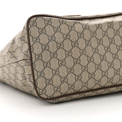 Gucci Soft GG Supreme Monogram Courrier Medium Crossbody Tote Beige New Acero 9 of 16