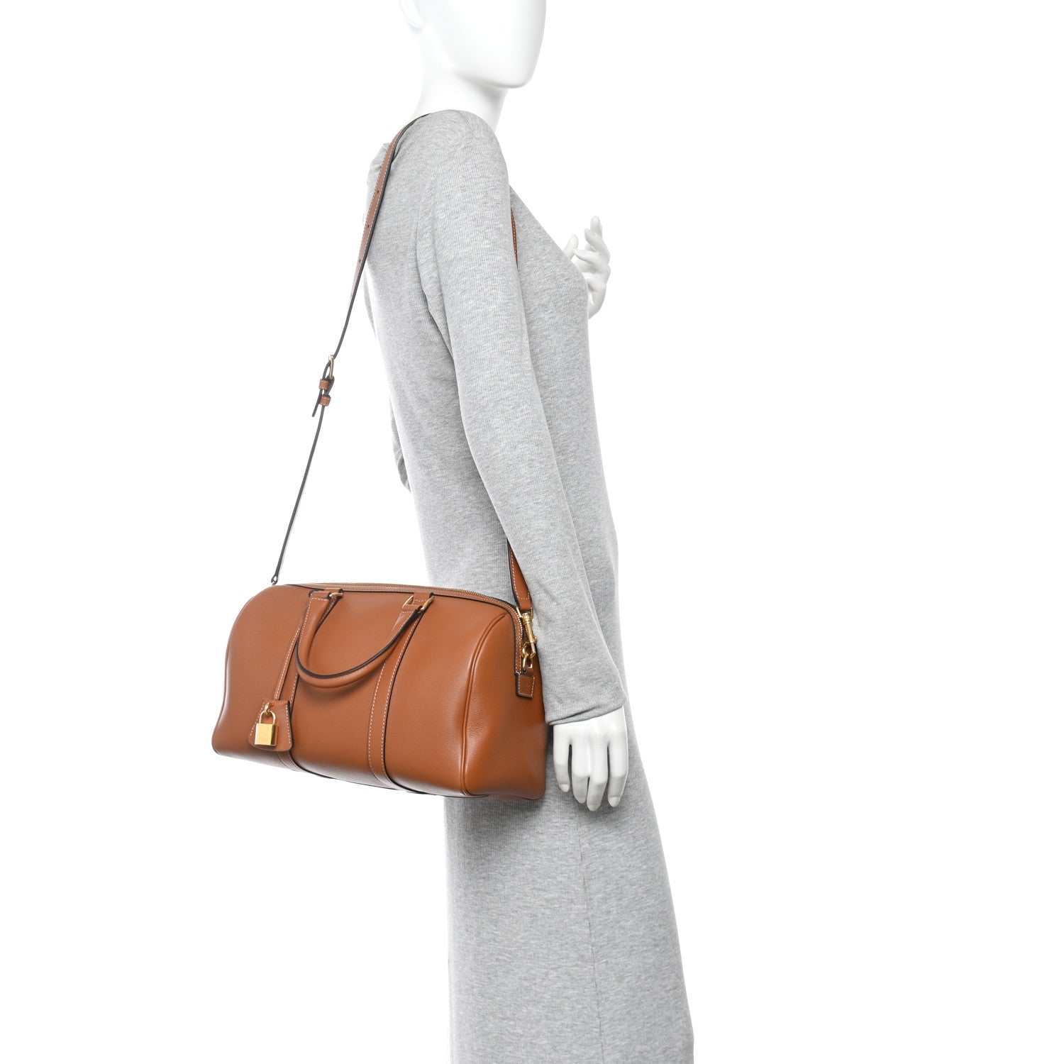 Celine Supple Calfskin Large Boston Bag Tan 2 of 10