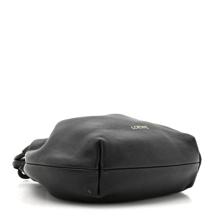 Loewe Mellow Nappa Donut Chain Mini Flamenco Knot Clutch Black 4 of 11