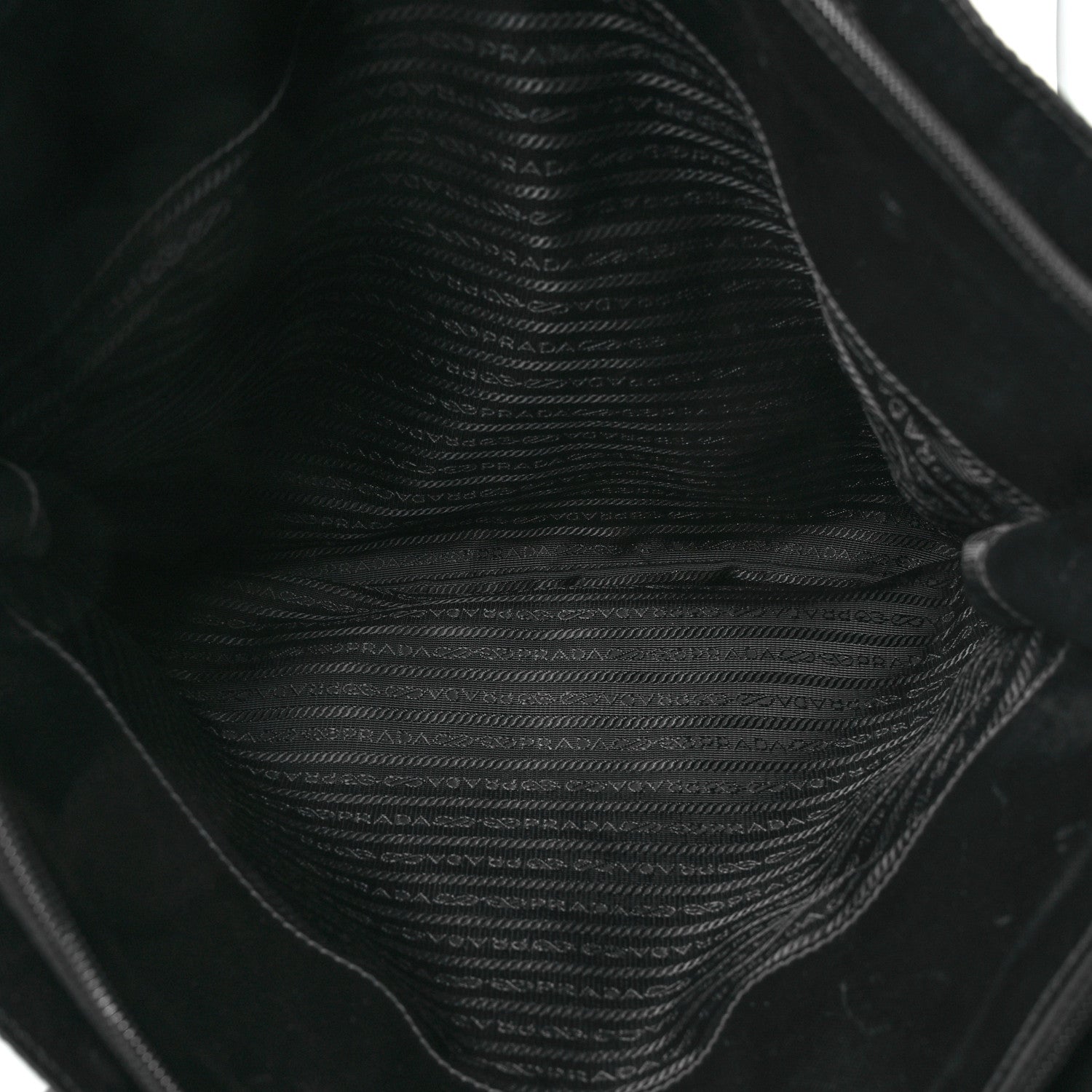 Prada Nylon Saffiano Front Pocket Tote Black 5 of 13