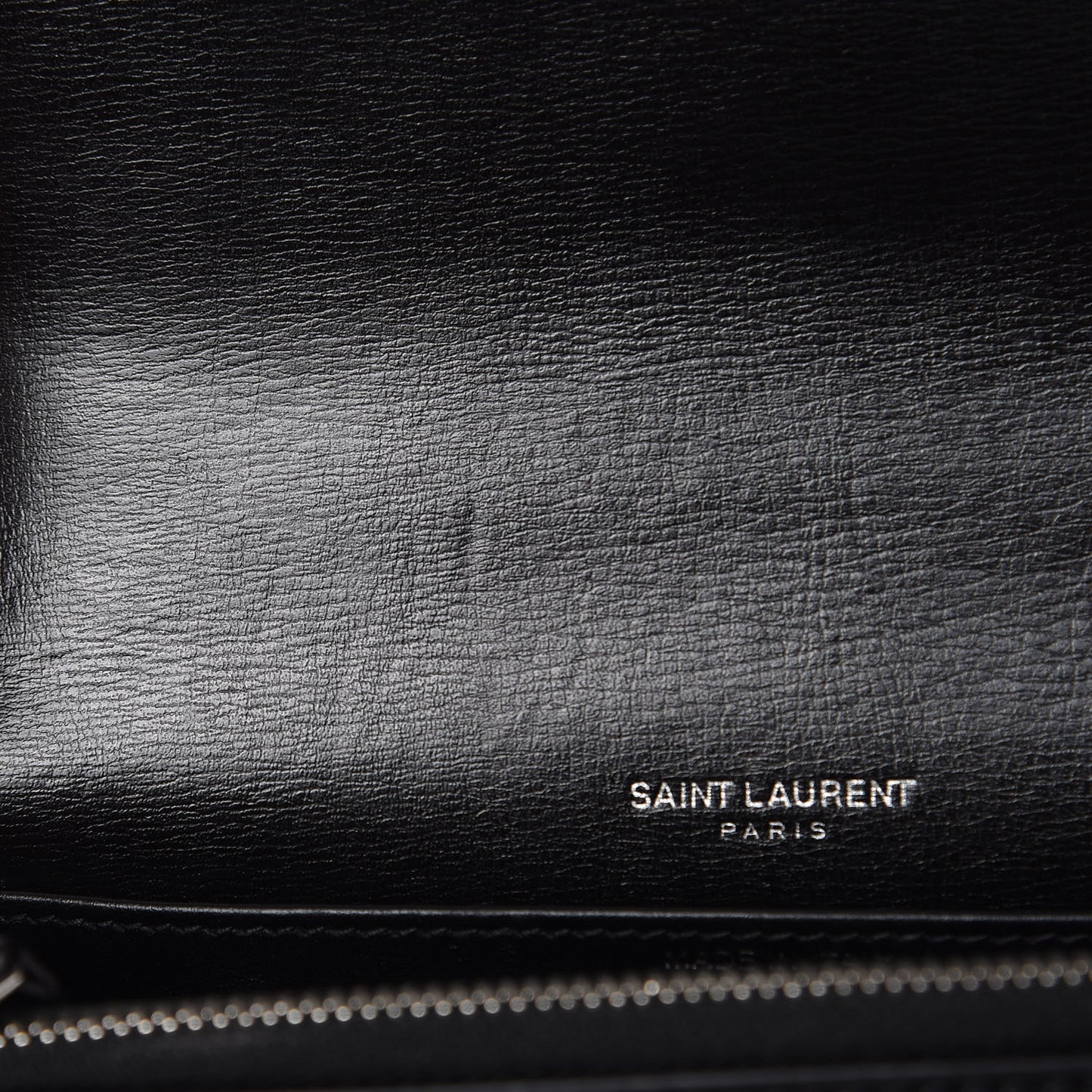 Calfskin Monogram Sunset Chain Wallet Black