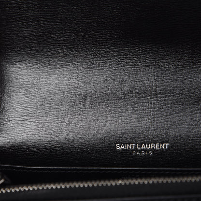 Saint Laurent Calfskin Monogram Sunset Chain Wallet Black 9 of 9