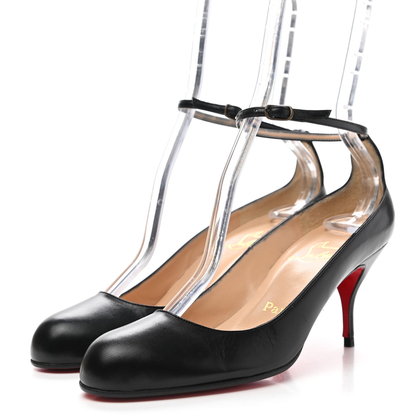 Nappa Chironde 70 Ankle Strap Pumps 38 Black