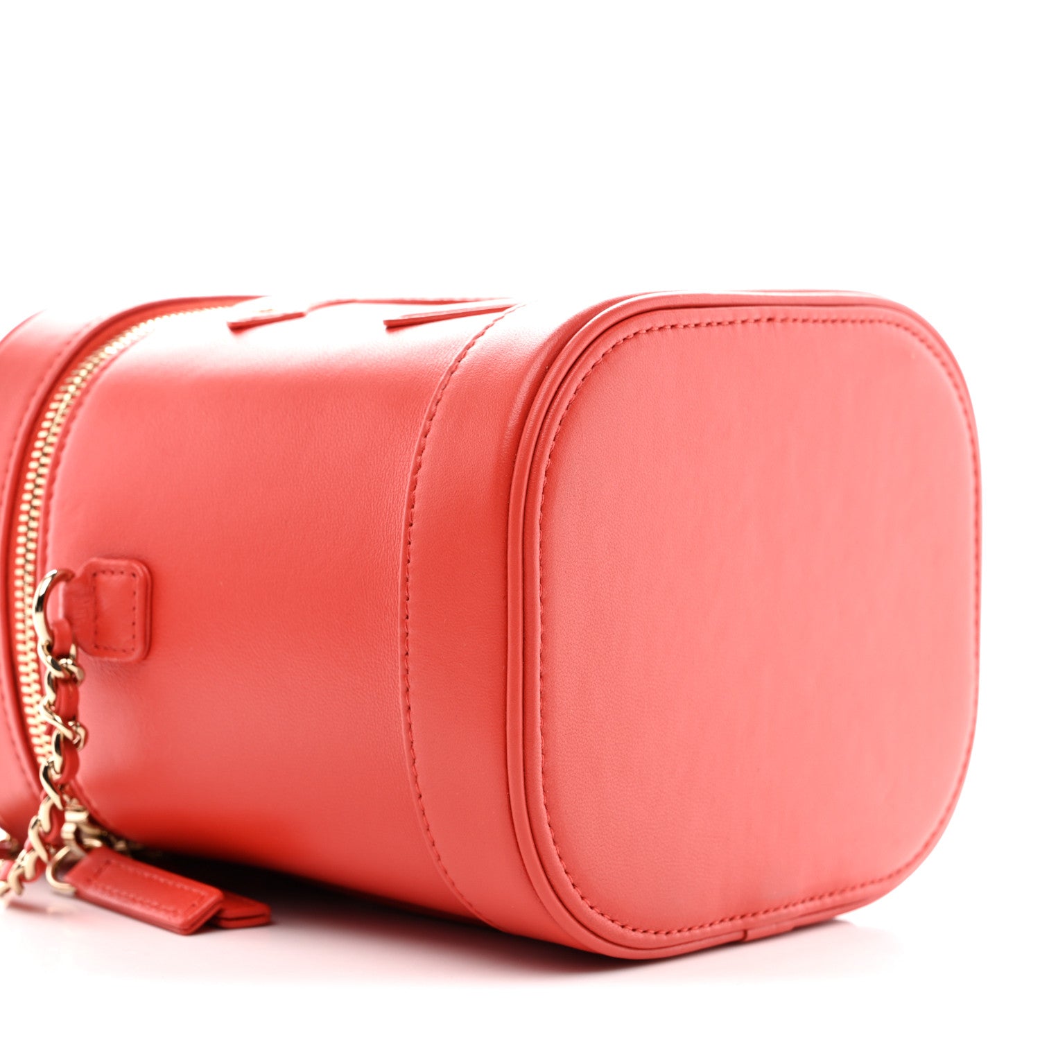 Chanel Lambskin Timeless Vanity Cosmetic Case Red 9 of 11