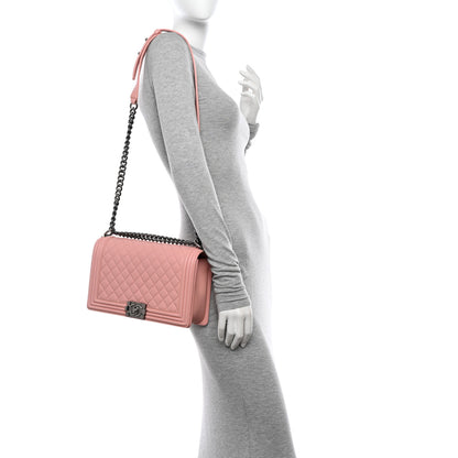 Chanel Lambskin Quilted New Medium Boy Flap Light Pink 2 of 13