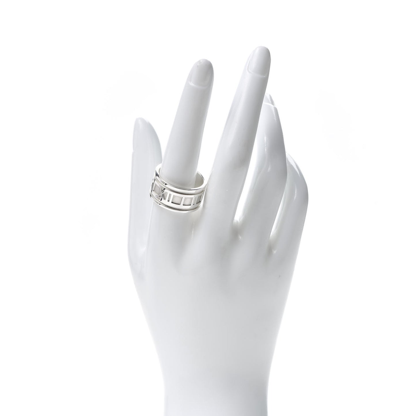 Sterling Silver 12mm Atlas Band Ring 63 10.25