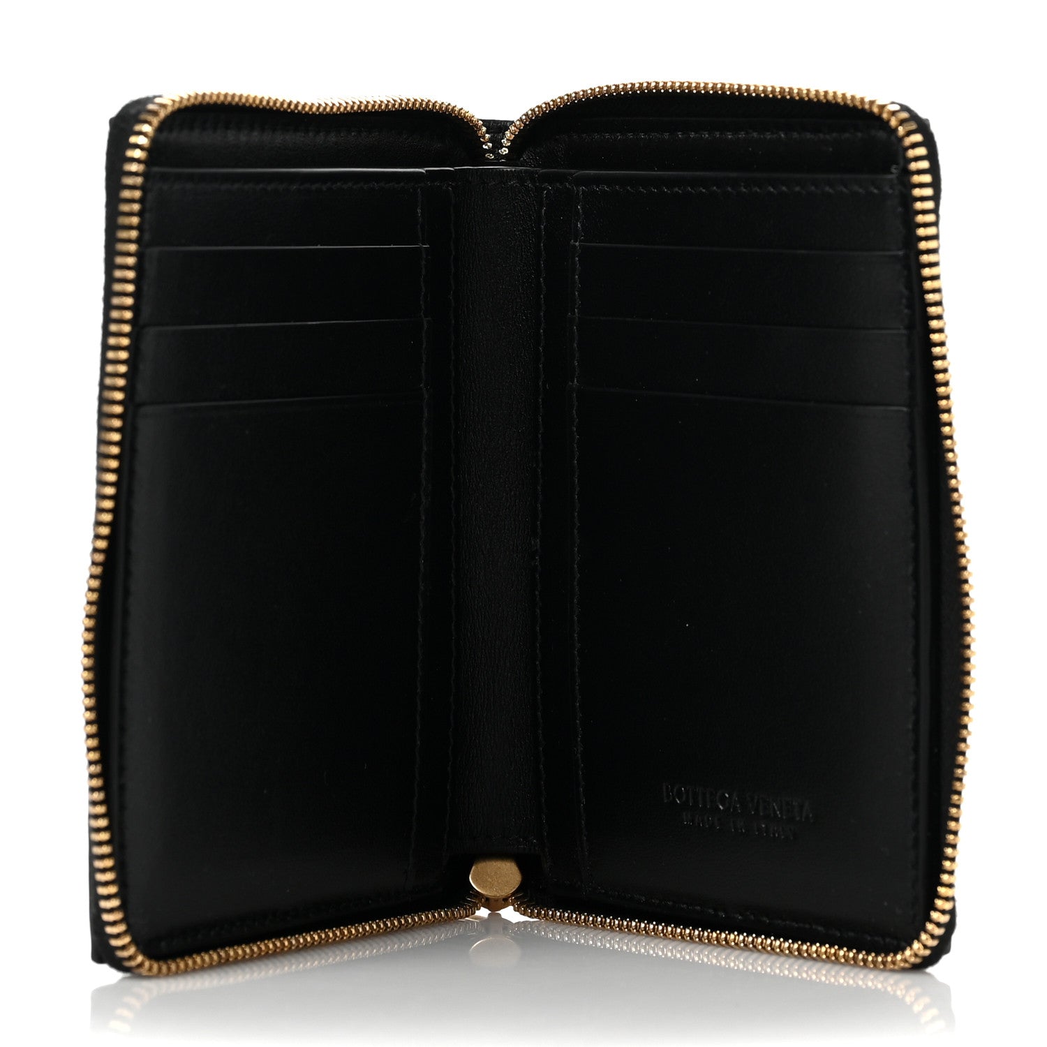 Bottega Veneta Nappa Maxi Intrecciato Zip Around Wallet Black 5 of 6