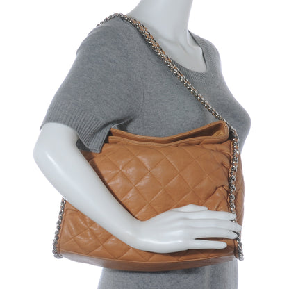 Chanel Washed Lambskin Chain Around Hobo Beige 2 of 7