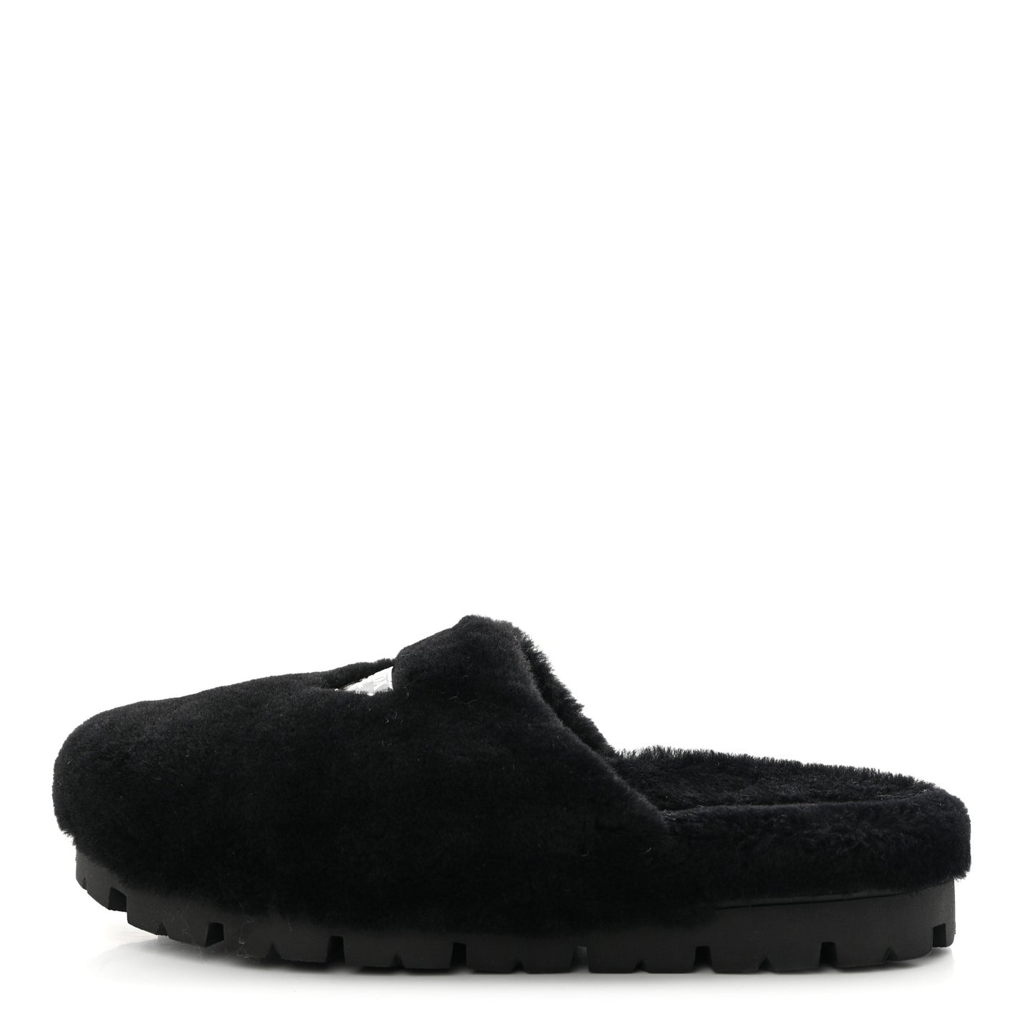 Montone Metal Triangle Logo 20mm Slippers 9 Black