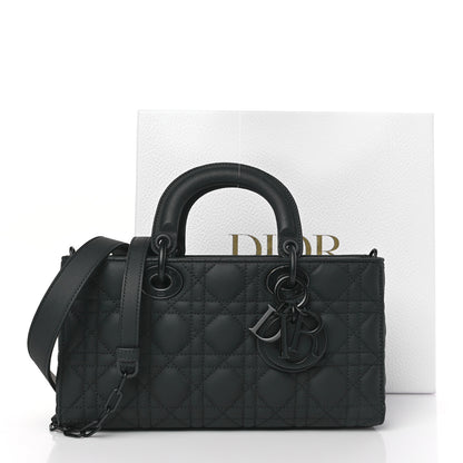 Christian Dior Ultra Matte Calfskin Cannage Medium Lady D-Joy Black 3 of 9
